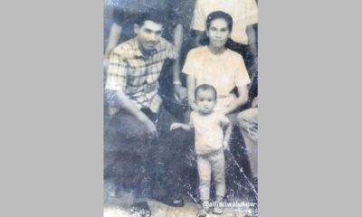 Yan Mende bersama istri dan anak sulung mereka. (Foto Alffian Walukow yang didapat dari keluarga Mandik)